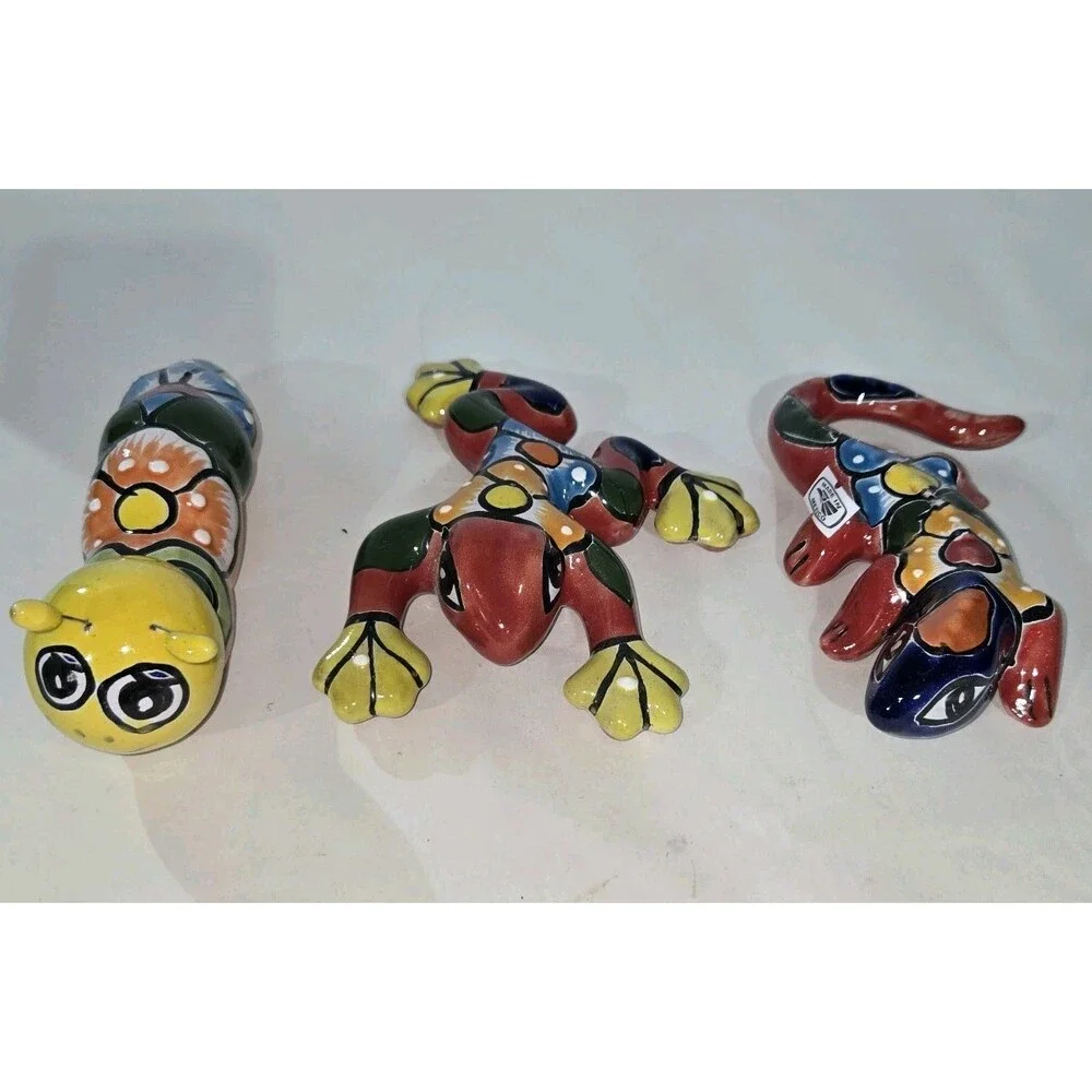 Talavera Trio Figurines Mexican Art Handmade